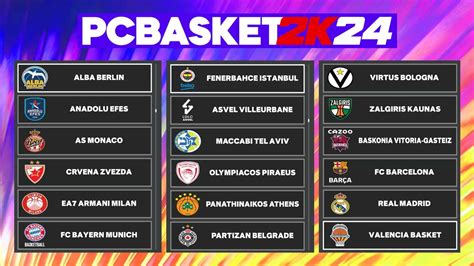 basket24|PCBasket 2K24: NBA, Euroleague & FIBA Roster.